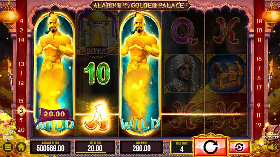 Aladdin and the Golden Palace genie symbol